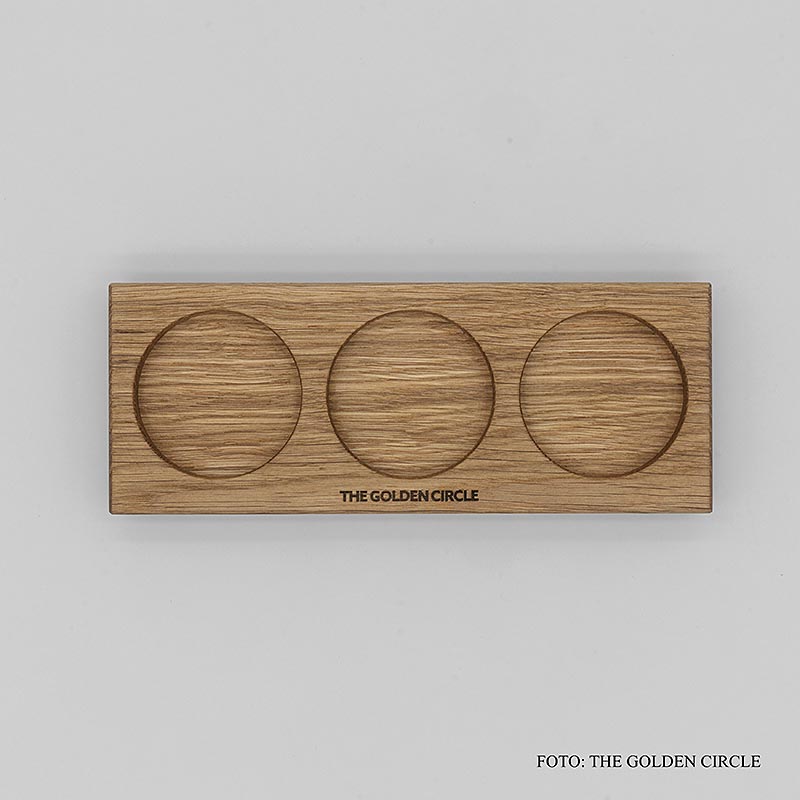 EL CERCLE D`OR - Taula d`especies per a 3 especies, 225x85x25 mm, roure alemany - 1 peca - Cartro