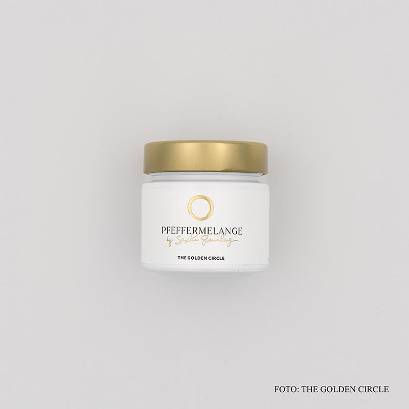 THE GOLDEN CIRCLE - Campuran lada dengan garam Pakistan. Garam kristal oleh Sascha Stemberg - 60 g - kaca