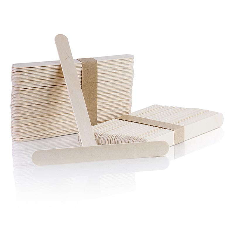Houten spatel - Ijsstengels, 2 cm breed, 15 cm lang - 100 uur - zak Houten spatel - Ijsstengels, 2 cm breed, 15 cm lang - 100 uur - zak