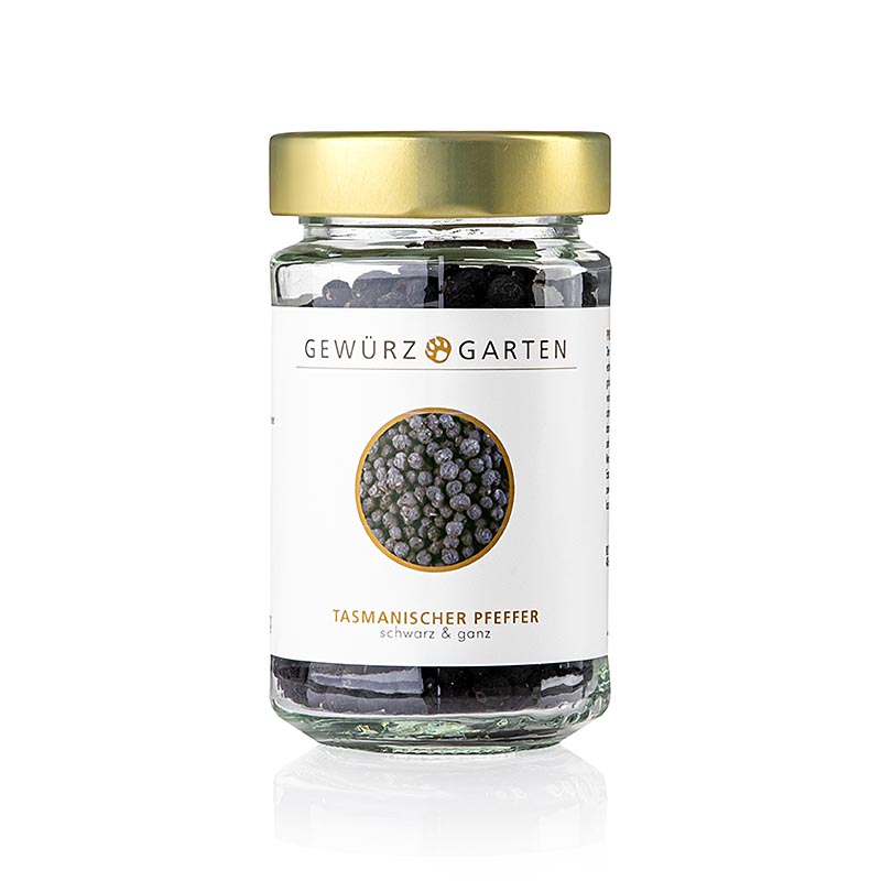 Pimenta-do-reino da Tasmania, preta, inteira, da Spice Garden - 70 g - Vidro