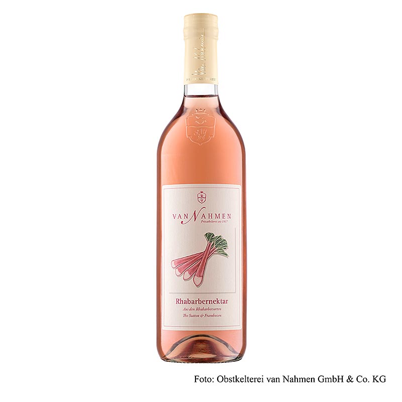 van Nahmen - Framboozen rabarbernectar, 70% sap - 750 ml - fles