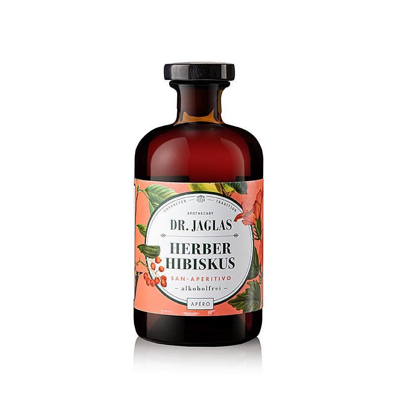 DR. Jaglas - Herber Hibiscus San Aperitivo Apero, bez alkoholu, VEGAN - 500 ml - Flasa