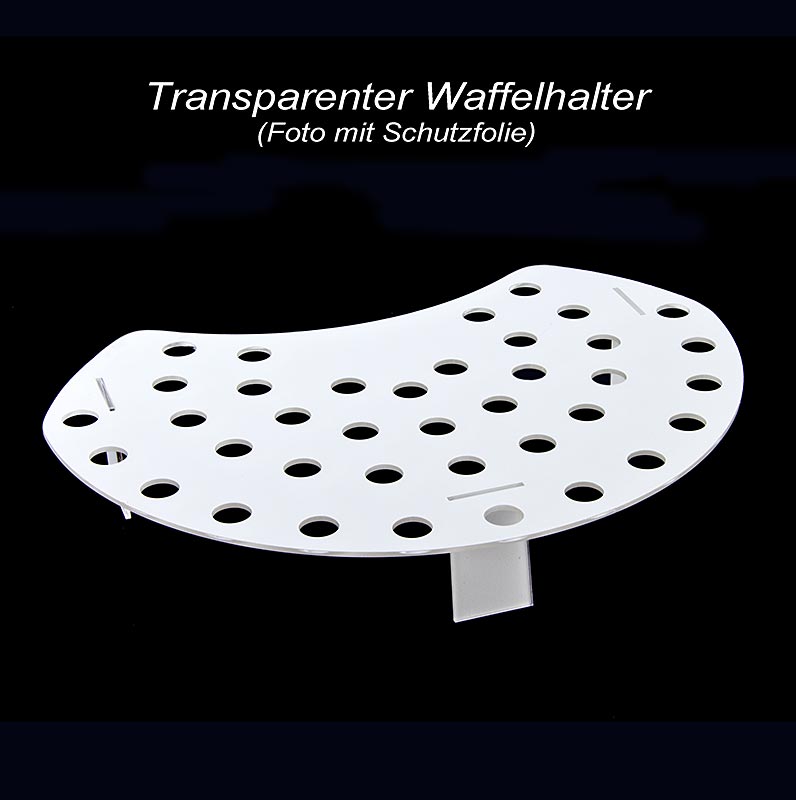 Mini vaffelholder, lysegra plexiglas, malerpalette, til 38 vaffelvafler - 1 stk - løs