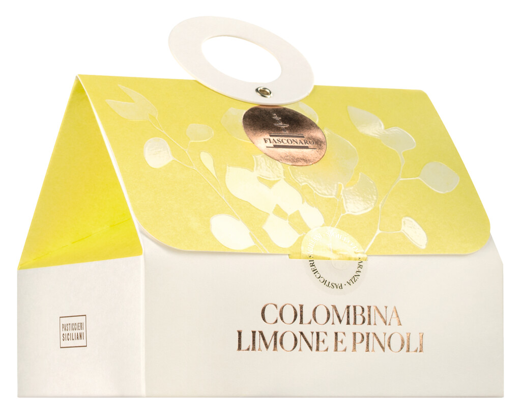 Colombina Limone e Pinoli, Colomba citrommal es fenyomaggal, Fiasconaro - 100 gramm - Darab