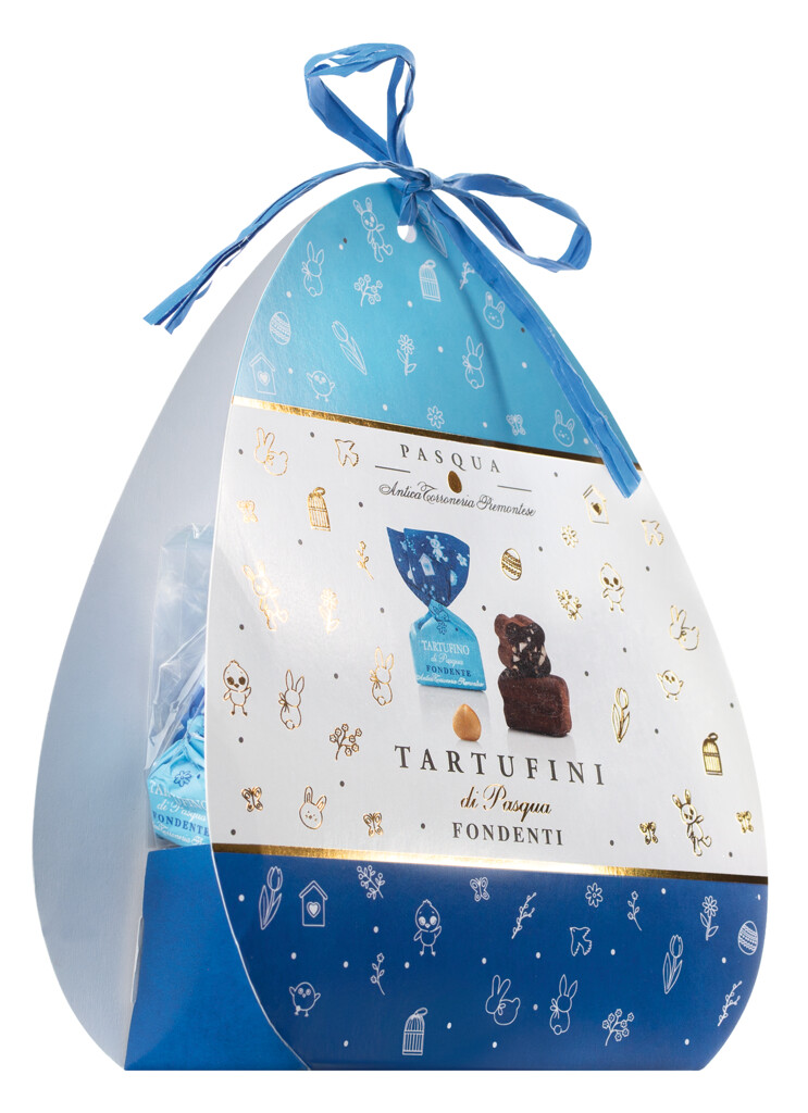 Tartufini dolci di Pasqua fondenti, konfezione, etcsokolade - mogyoros praline, Antica Torroneria Piemontese - 200 gramm - Darab