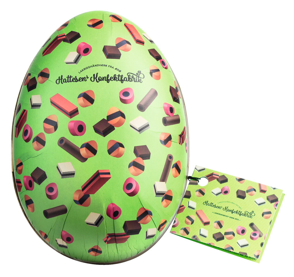 Paskeegg, lakriskonfektmiks i et paskeegg, Hattesens konfektfabrikk - 175 g - Stykke