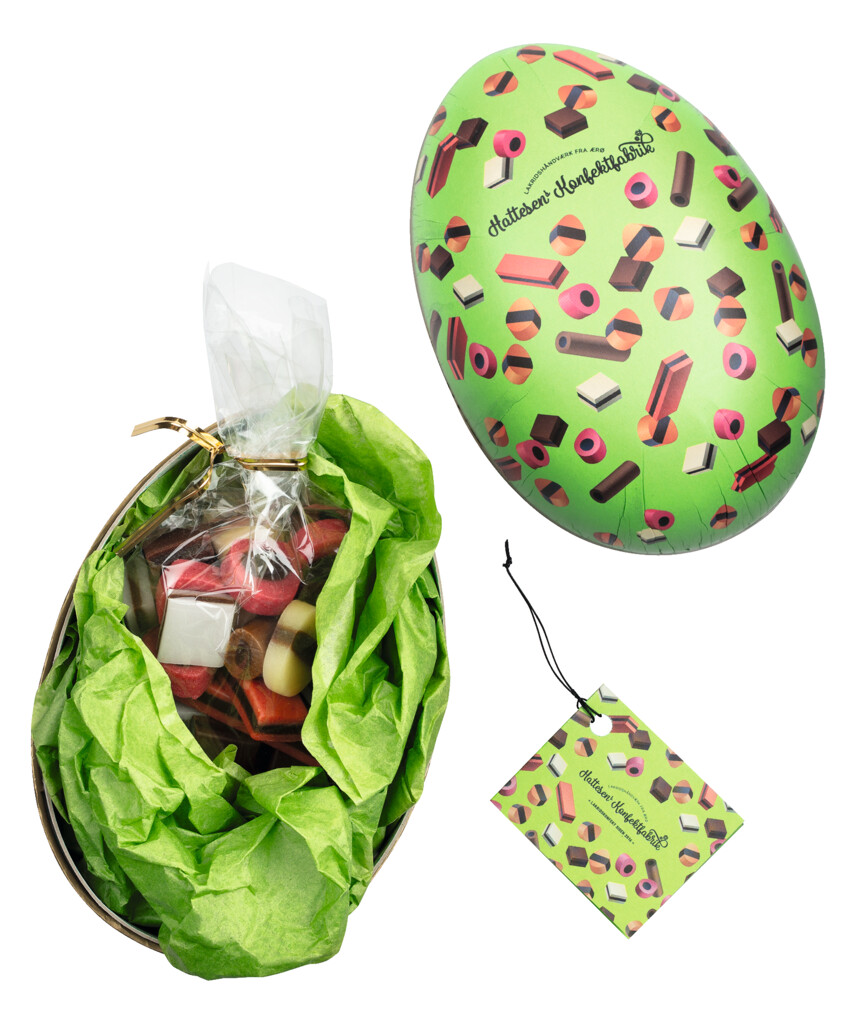 Easter egg, licorice confectionery mix in an Easter egg, Hattesens confectionery factory - 175 g - Piece