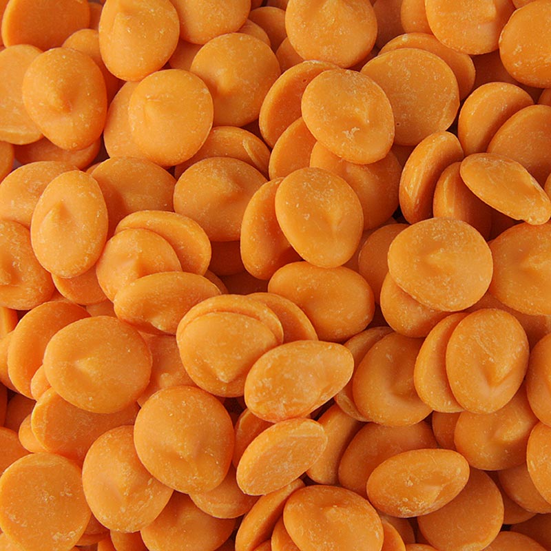 Massa decorativa aromatizada - Laranja, Barry Callebaut, Callets - 2,5kg - bolsa