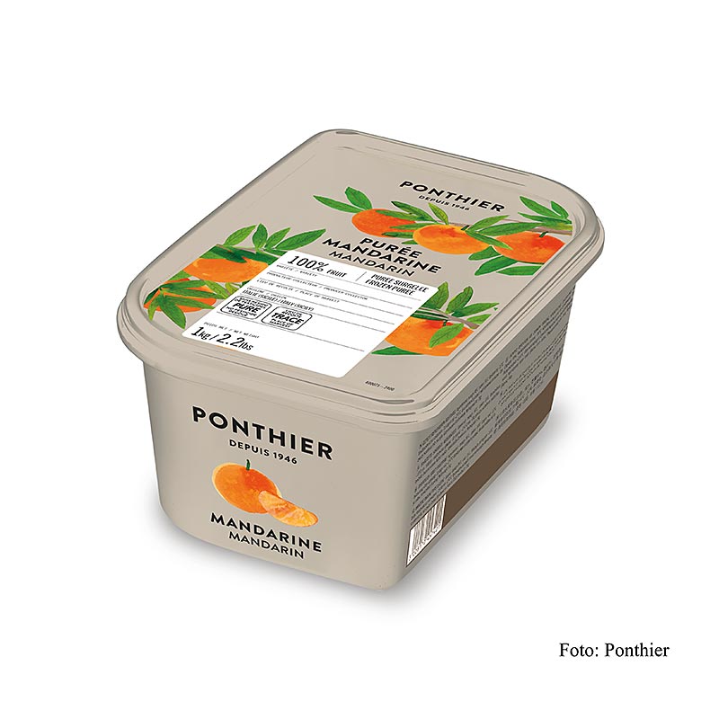 Ponthier mandarin puré, 100% frugt - 1 kg - PE-skal