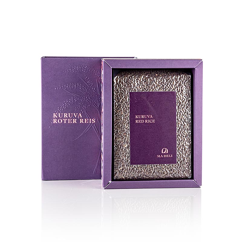 Arroz rojo Kuruva, variedad antigua de Kerala, India, Ma - Deli - 1 kilogramo - caja