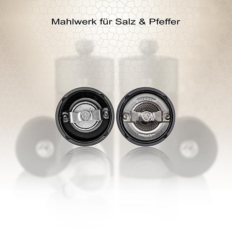 Salt- og peberkvaern, NIGHT CHIC LINE, matsort, 12 cm, inkl. tragt i rustfrit stal - 1 stk. - Loes