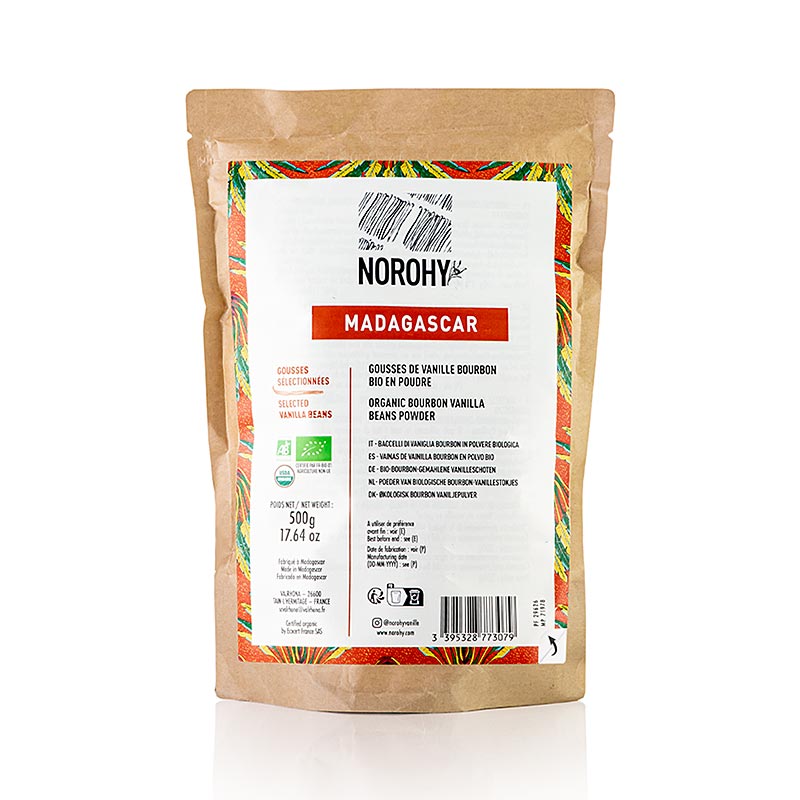 Norohy - Organic vanilla bean powder from Madagascar - 500 g - bag