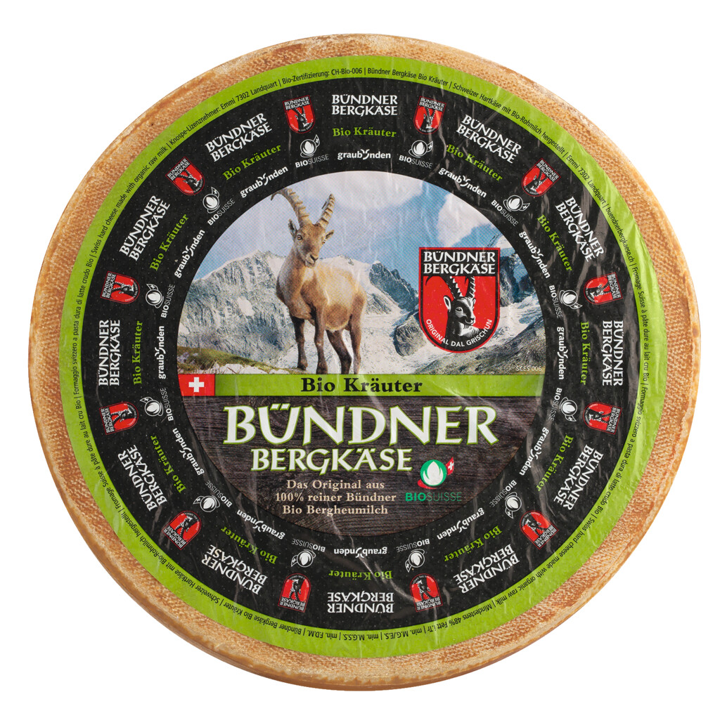 Formaggio alle erbe dei Grigioni, biologico, Formaggio alle erbe dei Grigioni, biologico, Caseificio Splugen - circa 5 kg - Pezzo