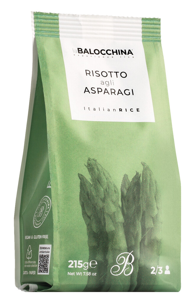 Risotto agli aspargi, risotto amb esparrecs, La Balocchina - 215 g - paquet