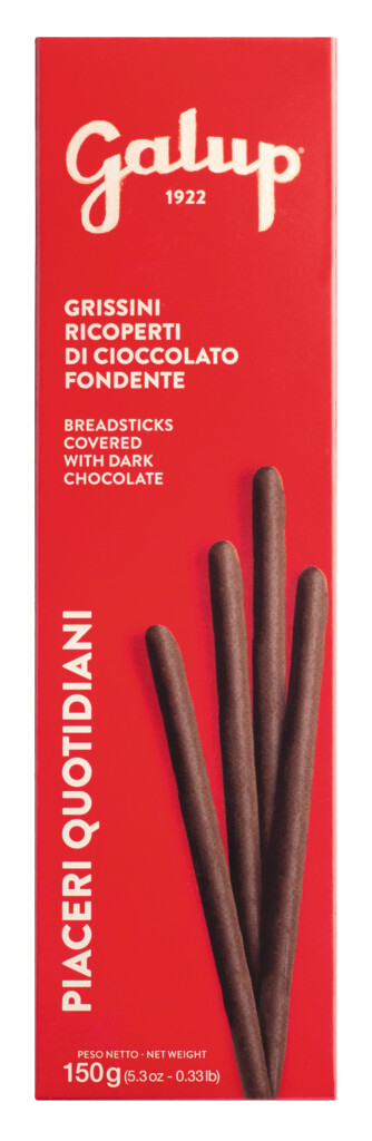 Grissini con cioccolato fondente, Grissini acoperit cu ciocolata neagra, Galup - 150 g - ambalaj