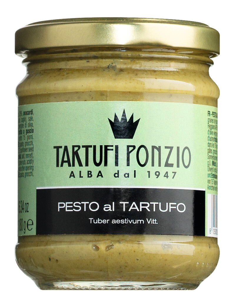 Pesto al tartufo, pesto me tartuff, Tartufi Ponzio - 180 g - Qelqi