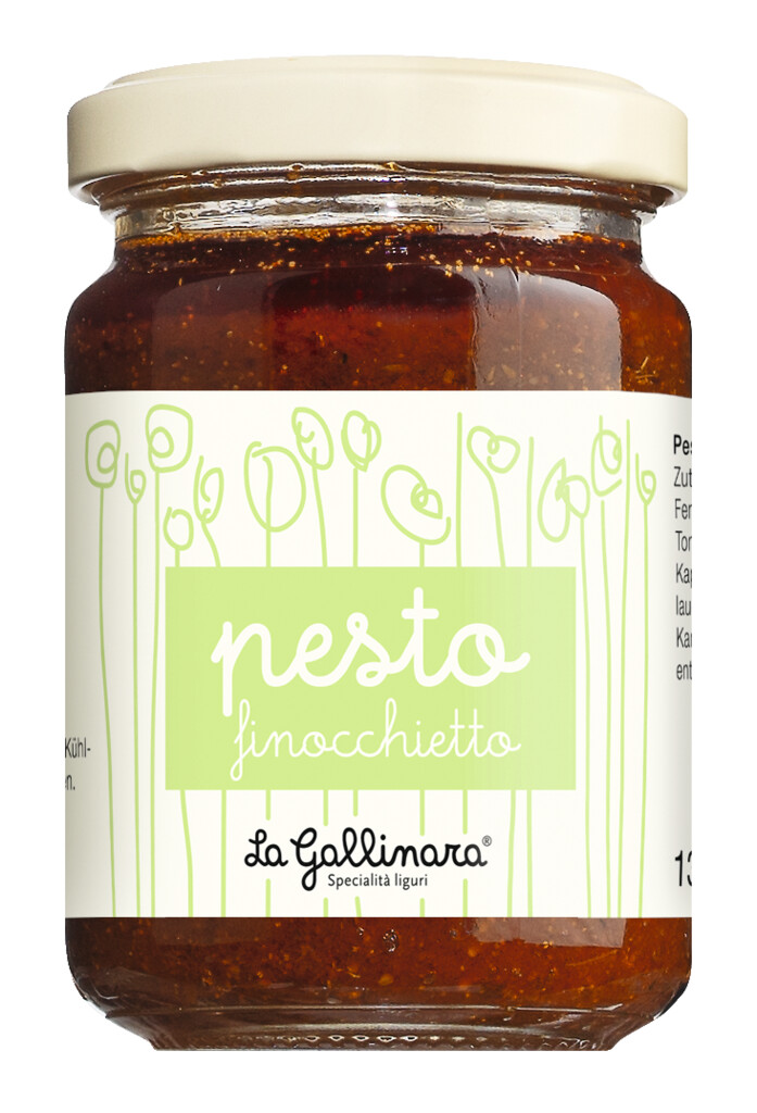 Pesto al Finocchietto, pesto me domate dhe koper, La Gallinara - 130 g - Qelqi