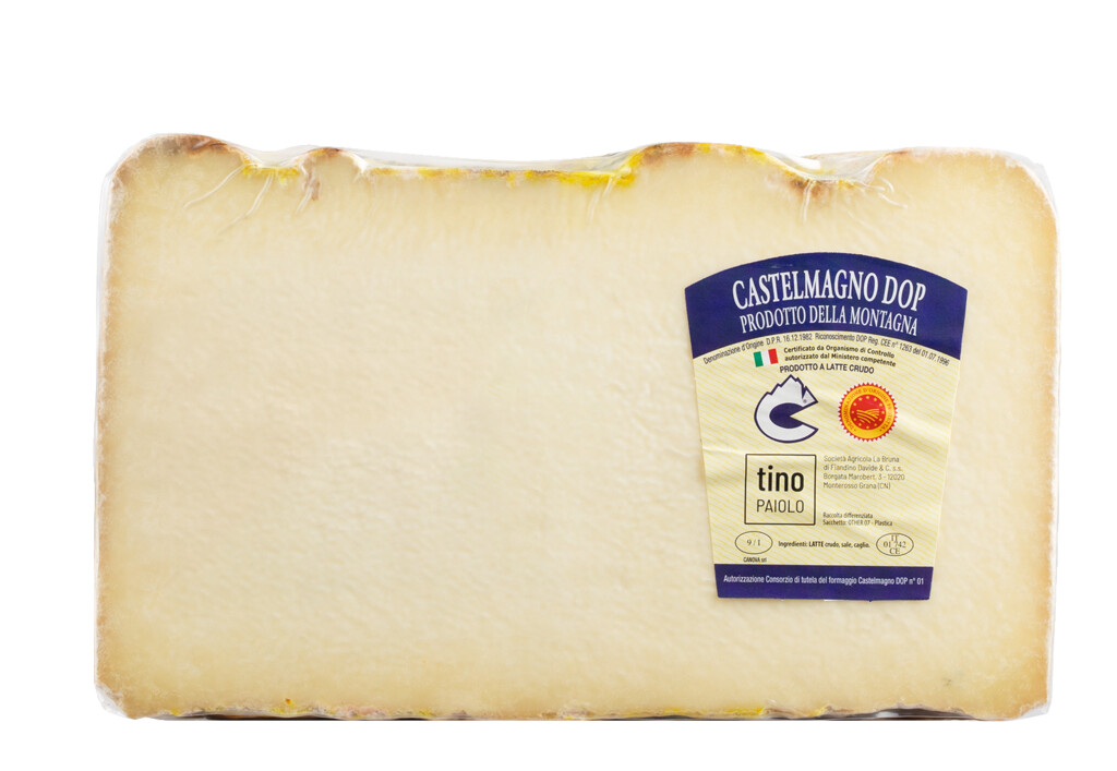 Castelmagno DOP Prodotto della Montagna, branza tare din lapte crud de vaca, Tino Paiolo - aprox. 3 kg - Bucata