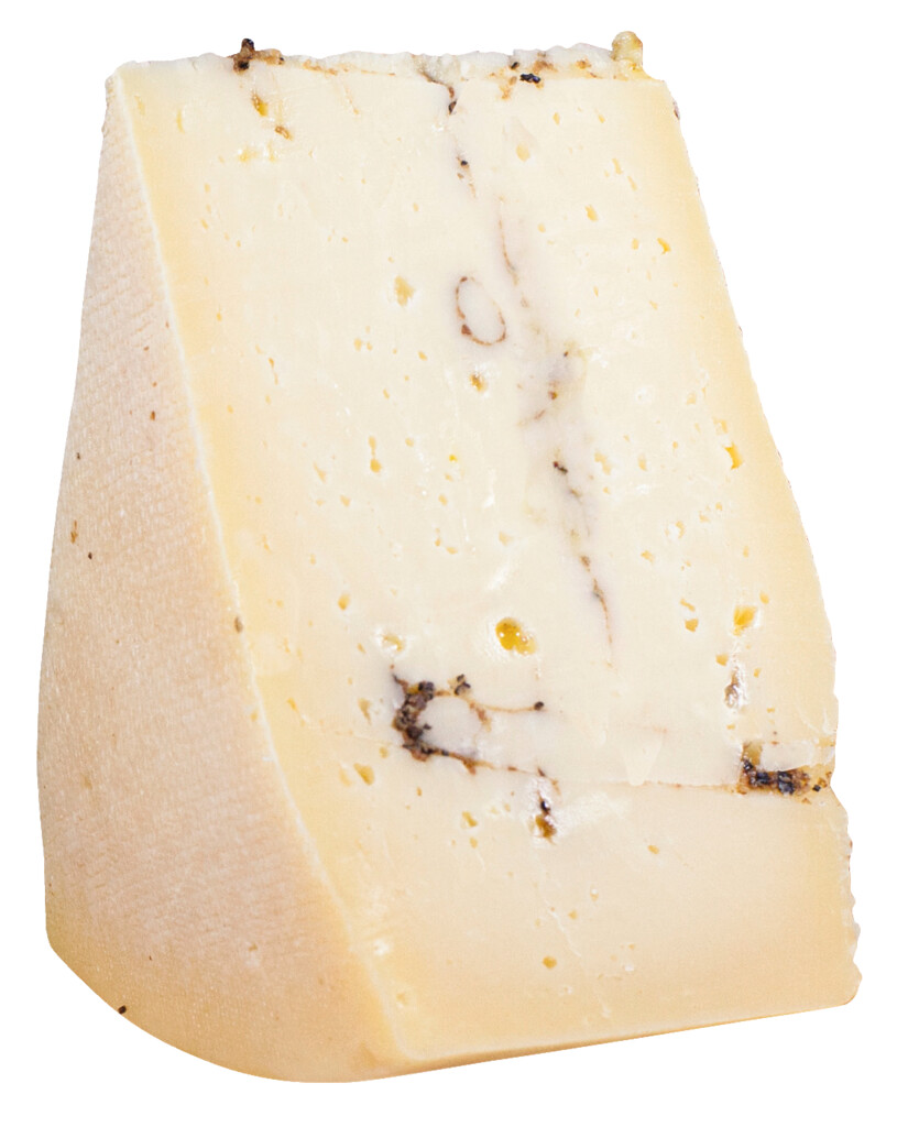 Millefoglie tartufo, Millefoglie - keju dengan truffle musim panas yang terbuat dari susu mentah, Latteria Perenzin - 250 g - Bagian