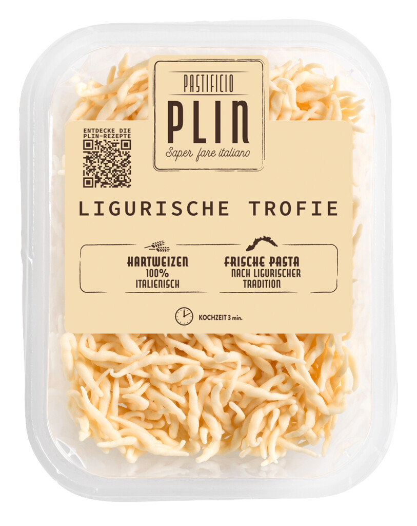 Trofie, Trofie, svjeza tjestenina od durum psenice, Pastificio Plin - 250 grama - paket