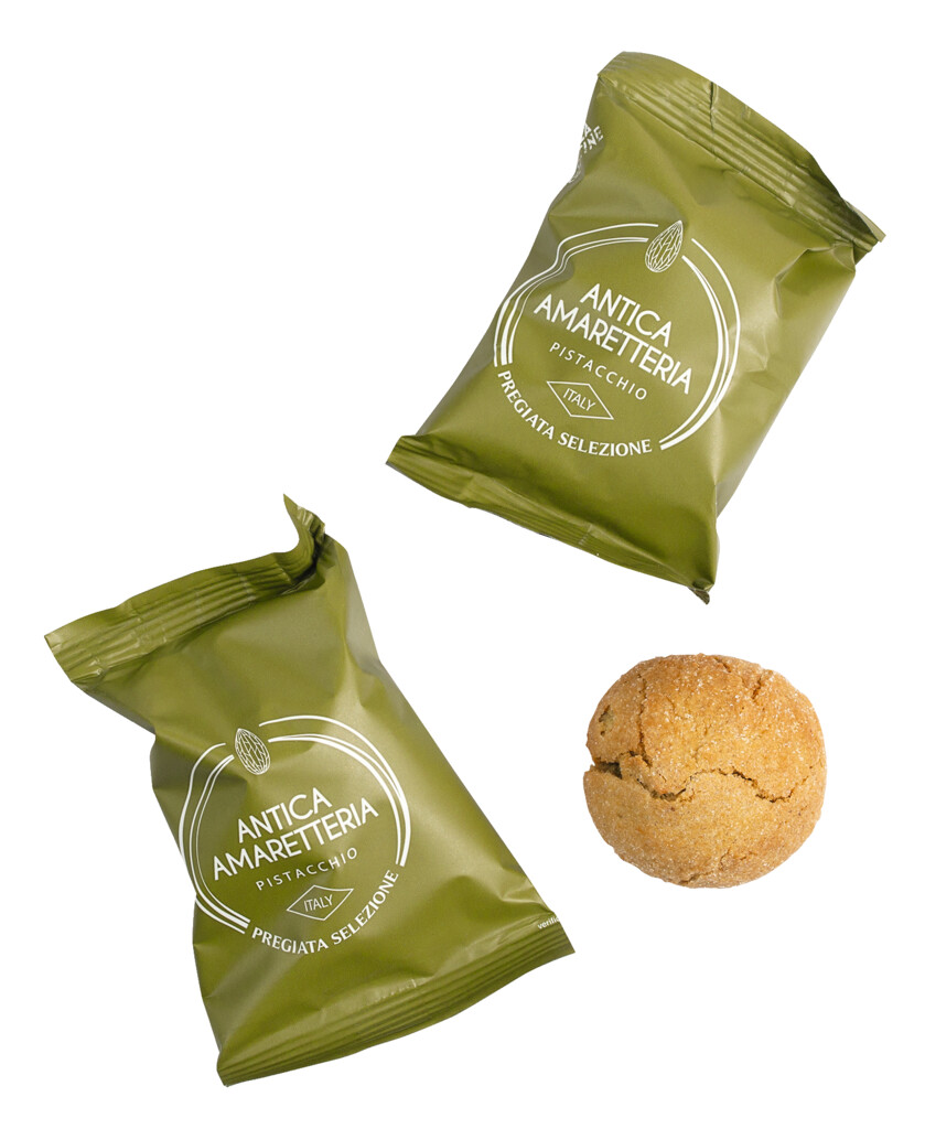 Amaretti al Pistacchio, makaroni pistachio, Antica Amaretteria - 200 g - pek