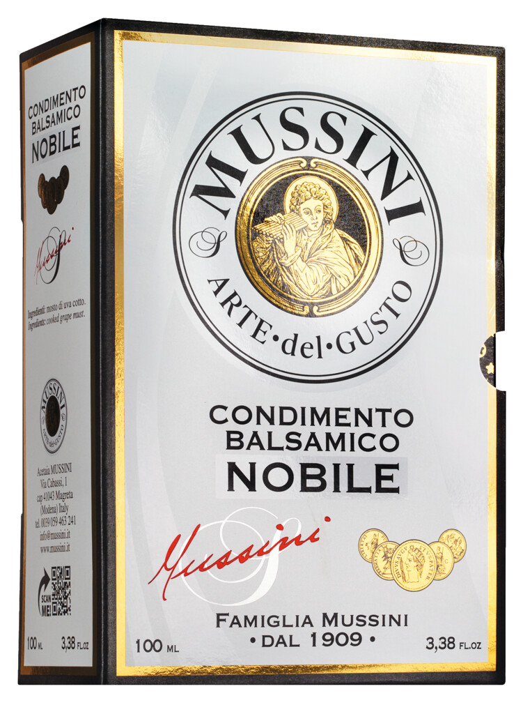 Condimento nobile, molho de vinagre balsamico, mussini - 100 ml - Garrafa