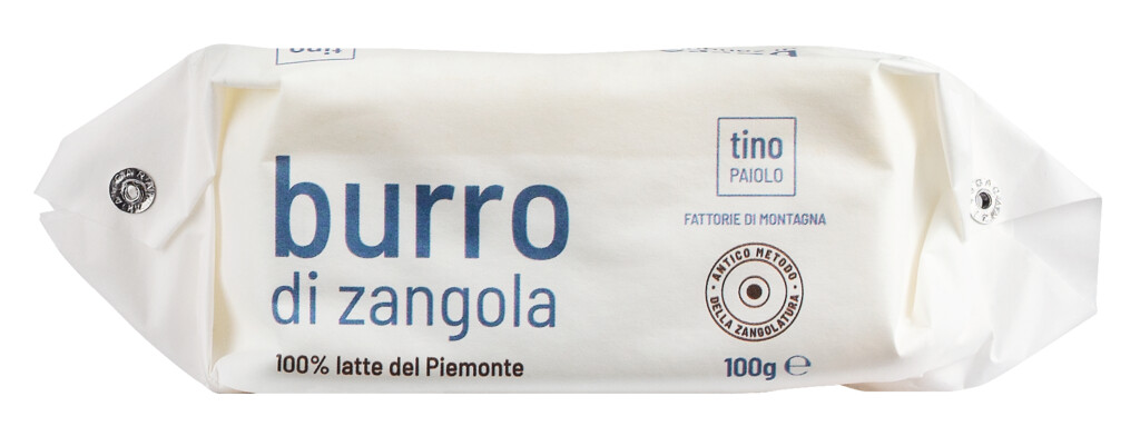 Burro Tino Paiolo di zangola, burro 82% grassi, Tino Paiolo - 100 grammi - Pezzo