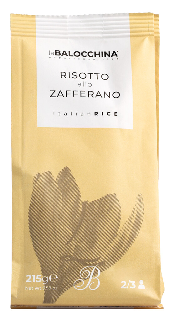 Risoto allo zafferano, risoto com acafrao, La Balocchina - 215 g - pacote