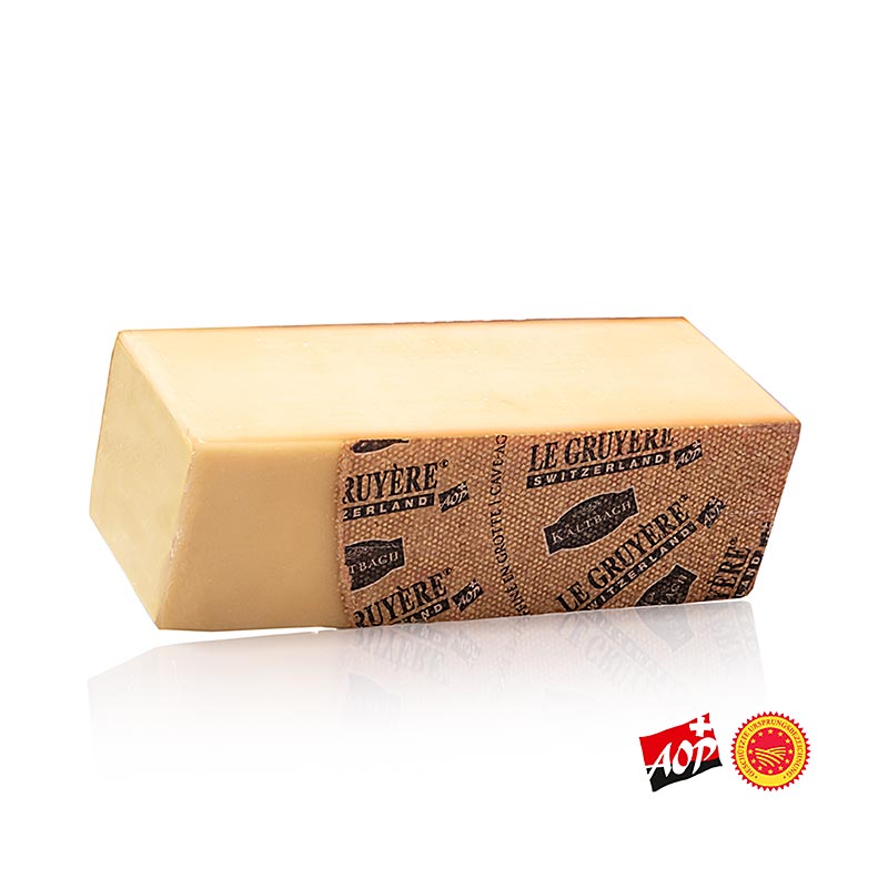 Queijo Gruyere Kaltenbachhohle AOP, maturado por 12 meses, corte King Cut. - aproximadamente 2,6 kg - Papel