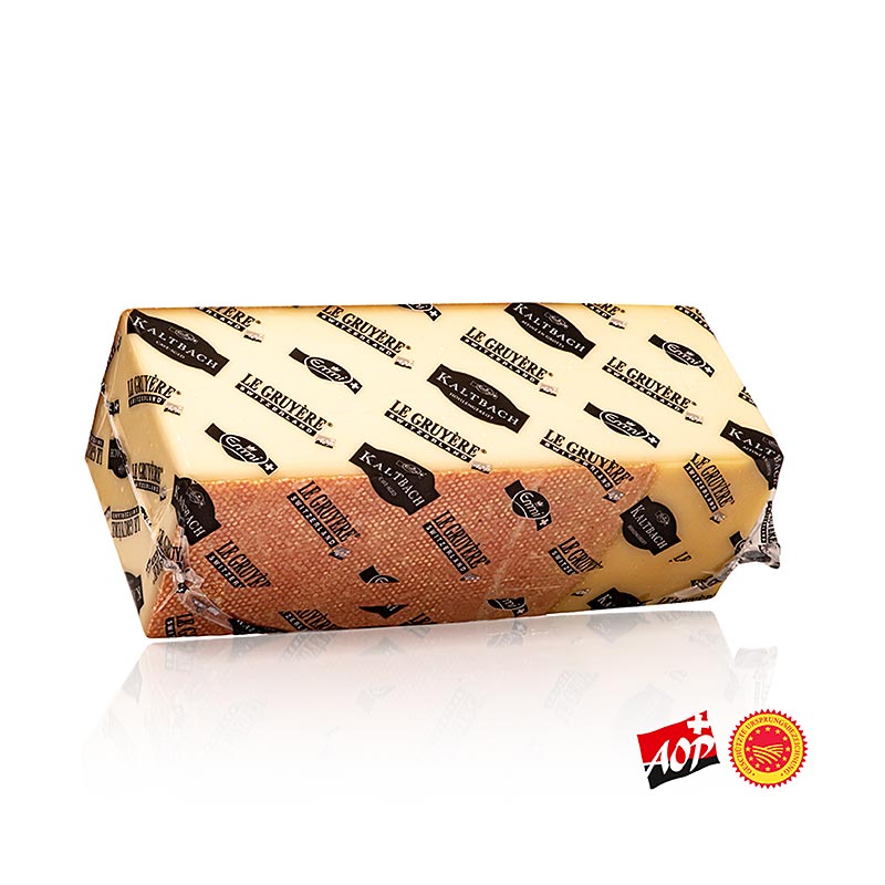 Gruyere sir Kaltenbachhohle AOP, zorjen 12 mesecev, King Cut kos - priblizno 2,6 kg - Papir