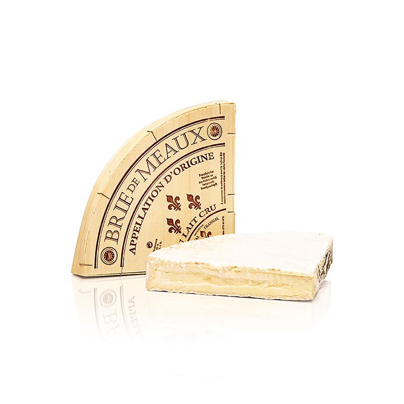 Brie de Meaux AOP / gU, ser miekki z surowego mleka, cwiartka kola - ok. 700 g - drewniane pudelko