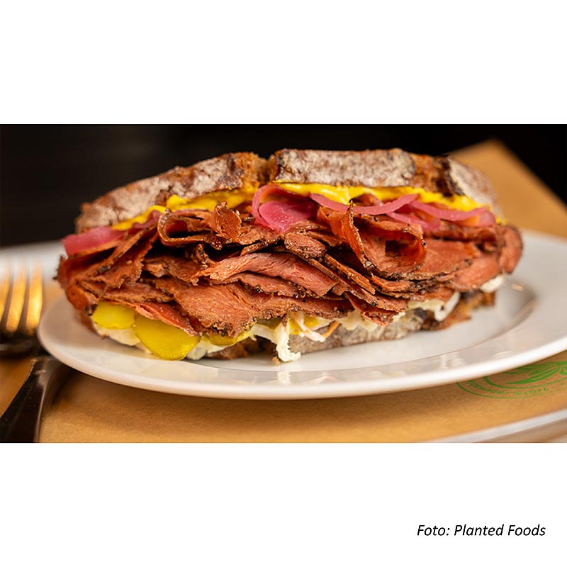 planted.pastrami, tanke rezine, narejeno iz sojinih beljakovin (vegansko) - 500 g - vakuum