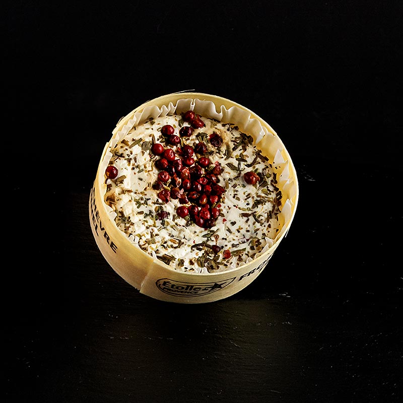 Tomette aux Baies en Cave, Ziegenmilch Frischkäse mit Kräutern & Gewürzen - 100 g - Folie