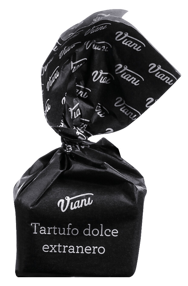 Tartufi dolci extraneri - klassieke editie, zwart, pure chocoladetruffel extra taart, tas, Viani - 200 gr - tas
