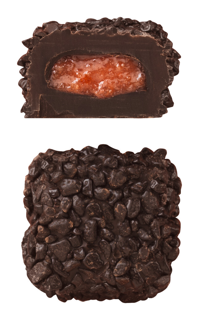 Cubotto Chocoviar Arancia, mØrk chokoladepraline med blodappelsinfyld, Venchi - 1.000 g - kg