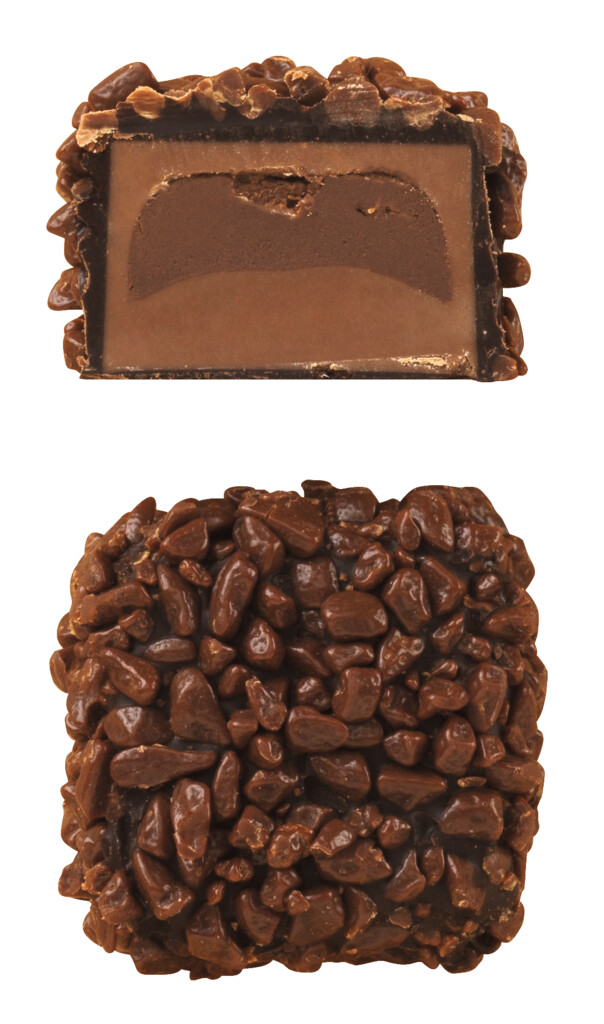 Cubotto Chocoviar Crema Cacao, kakao kremasi dolgulu bitter cikolatali pralin, Venchi - 1.000 gr - kilogram