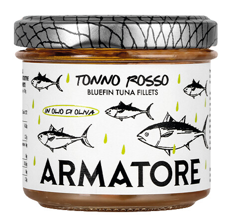 Tonno rosso ne olio d`oliva, fileto ton ne vaj ulliri, Armatore - 110 g - Xhami
