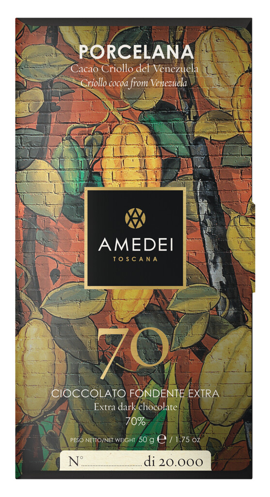 Le Tavolette, I Neri Porcelana 70%, barres, chocolat noir Porcelana 70%, Amedei - 50 g - table