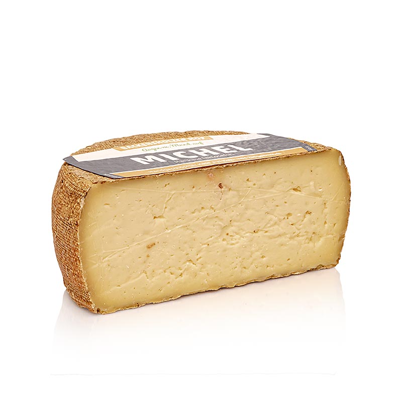 Michel, queso duro de vaca y cabra, 14-16 meses, media rueda, ecologico - aprox. 2,25 kg - pelicula