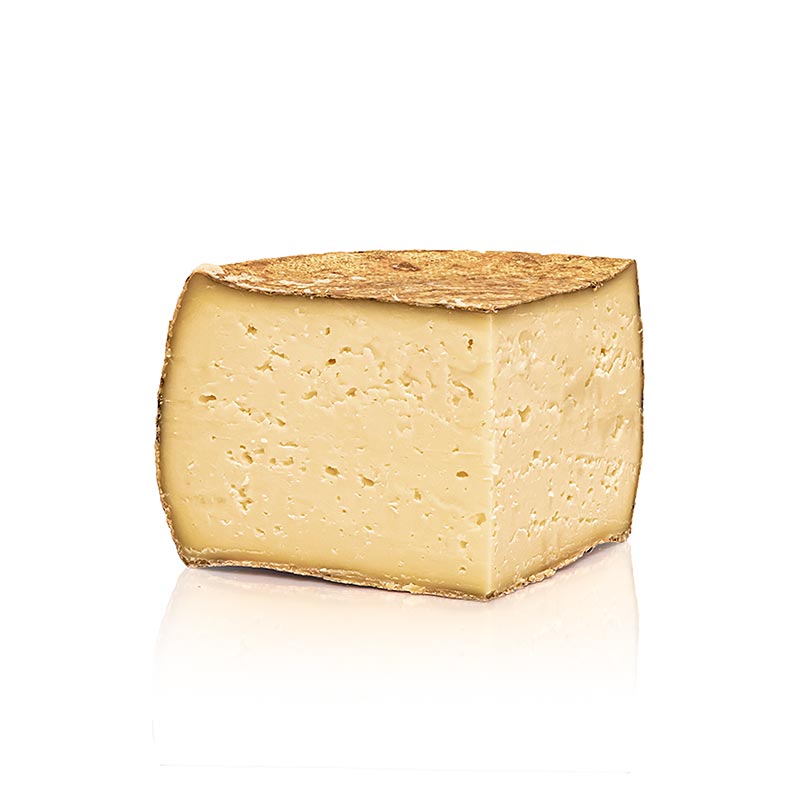 Formatge gran, formatge curat, 12 mesos, quart de roda, organic - aproximadament 1,125 kg - pel licula