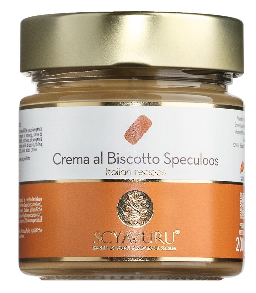 Crema al Biscotto Speculoos, crema dulce de speculoos, Scyavuru - 200 g - Sticla