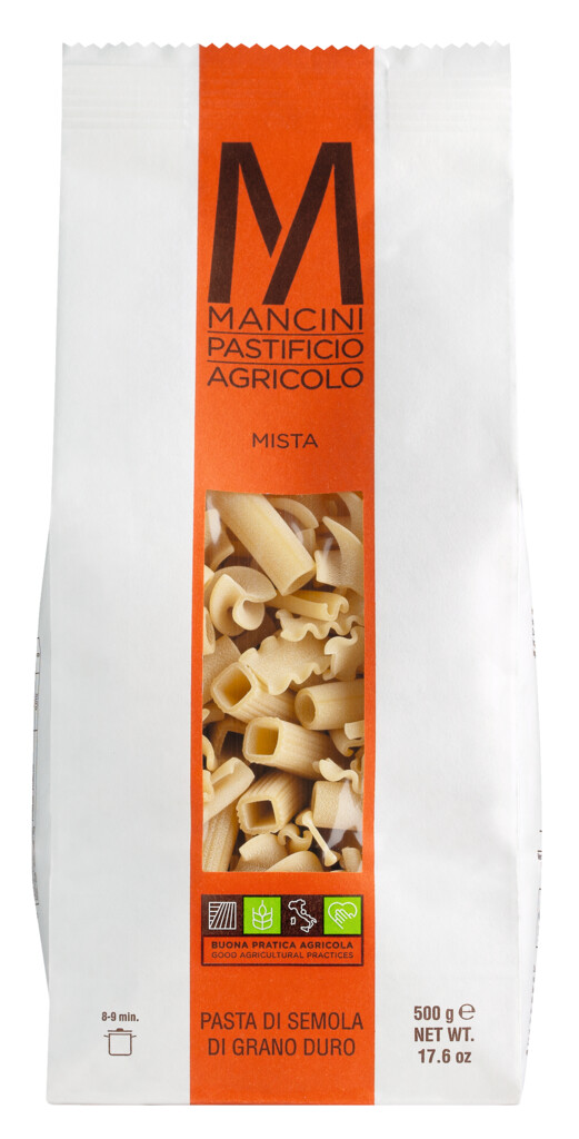 Pasta Mista, pasta semolina gandum durum, Pasta Mancini - 500 g - pek