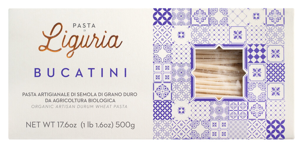 Bucatini, bio, paste facute din gris de grau dur, bio, Pasta di Liguria - 500 de grame - ambalaj