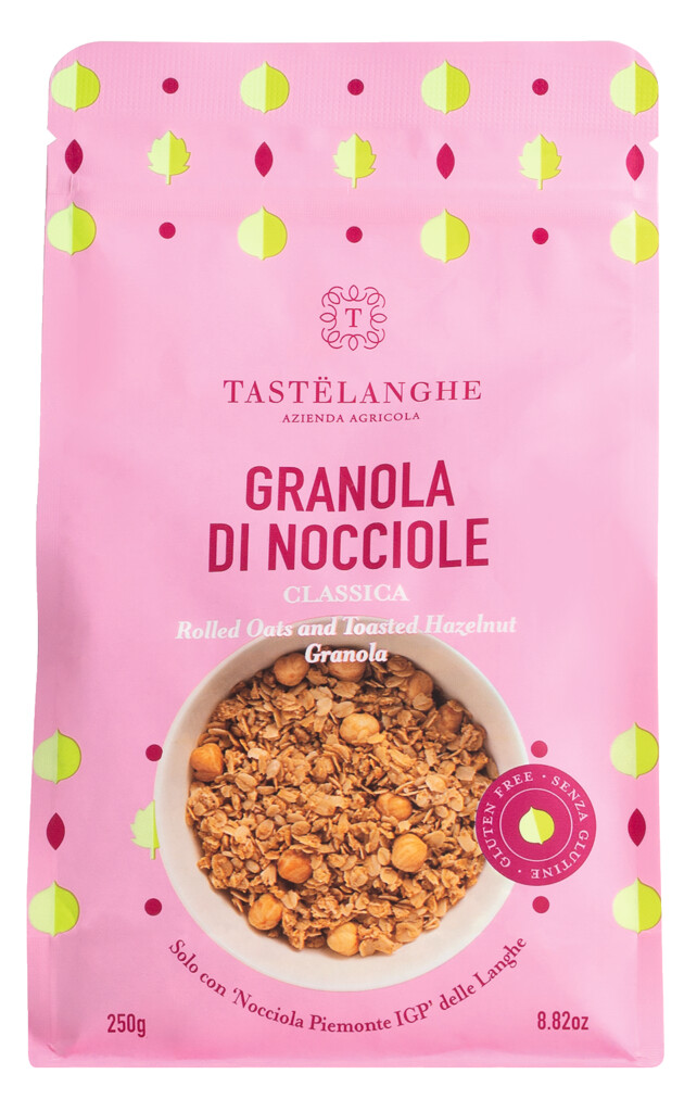 Granola nocciola classica, krupave musli s liskovymi orisky, Azienda Agricola TasteLanghe - 250 g - balicek