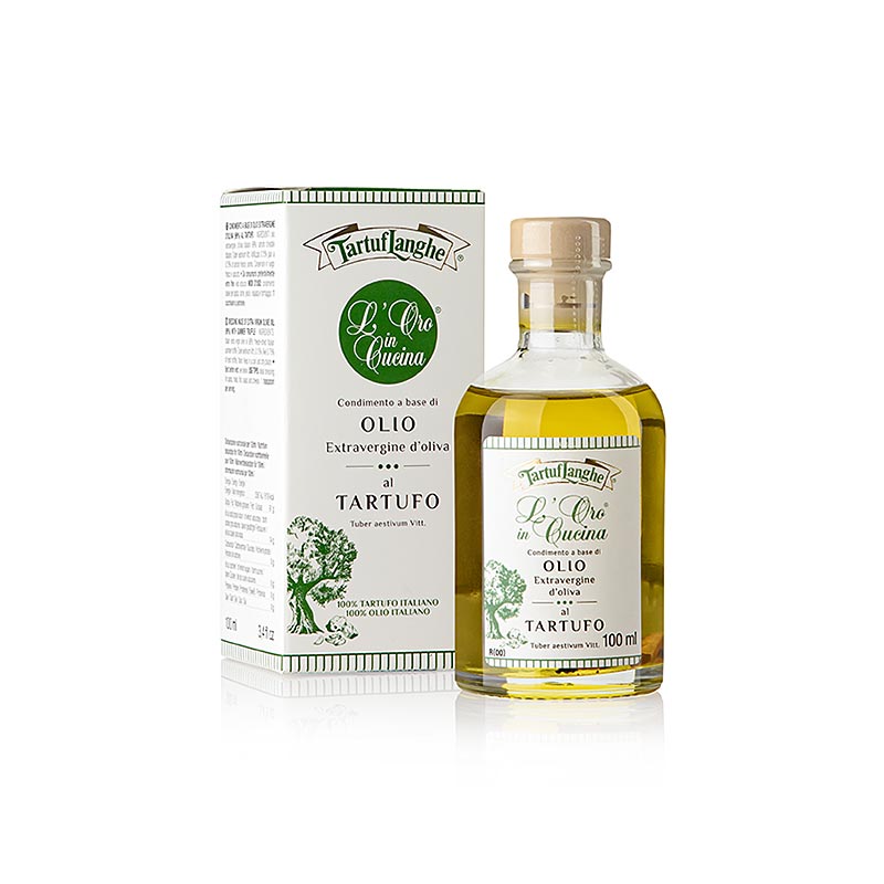 Olio extra vergine di oliva con tartufo estivo e aroma (olio al tartufo), Tartuflanghe - 100 ml - Bottiglia