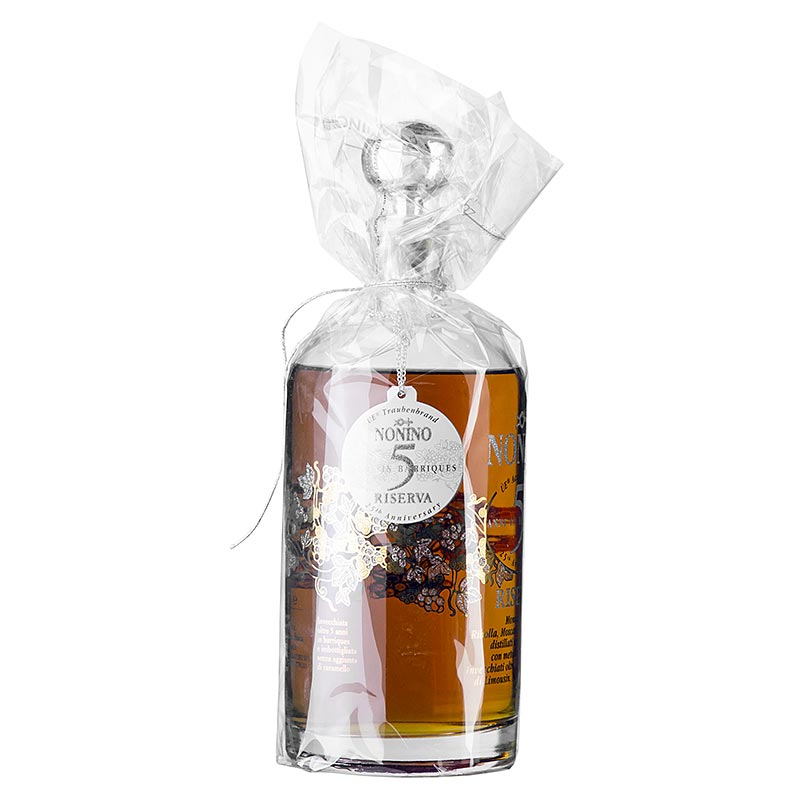 UE - Riserva Anniversario, eau de vie de raisin, 5 ans en fûts de chêne, 43% vol., Nonino - 700 ml - bouteille