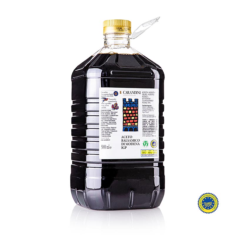 Aceto Balsamico Modena IGP, 6 mesi, Classico (castello colorato, gia Ducale) - 5 litri - Pe - kanist.