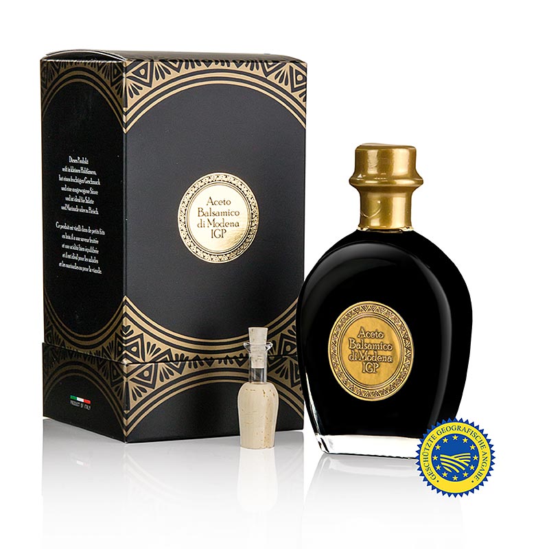 Aceto Balsamico di Modena IGP del barril de ginebre, caixa negra - 250 ml - Caixa