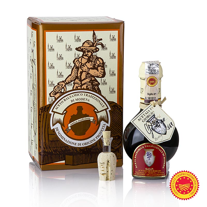 Aceto Balsamico Tradizionale DOP / DOP, 12 anos, barril de zimbro, Acetaia di Giorgio - 100ml - Garrafa