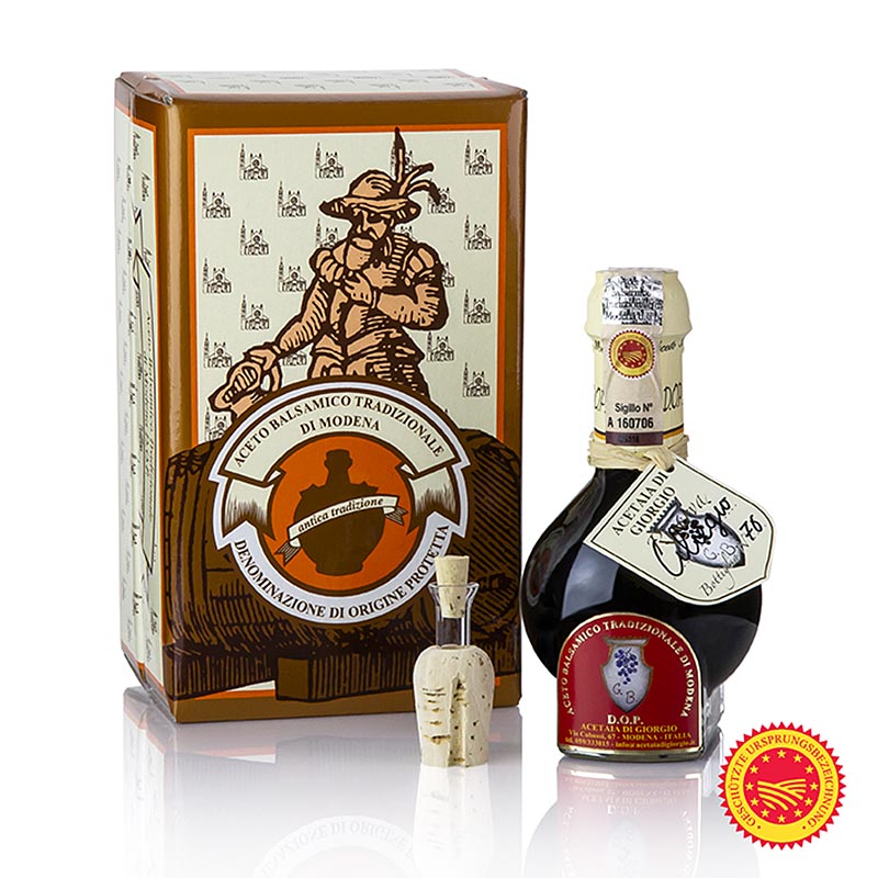 Aceto Balsamico Tradizionale DOP / DOP, 12 anos, barrica de cerezo, Acetaia di Giorgio - 100ml - Botella